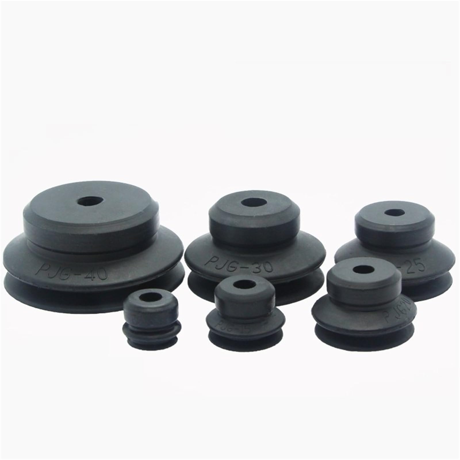 Manipulador vacío ventosa PJG-10 15 20 25 30 35 boquilla neumática industrial fuerte silicona (PJG-20 X 10PCS, negro)