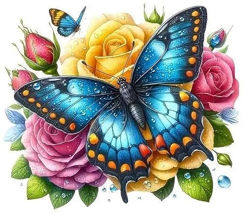 Calcomanías para coche de mariposas azules pack de 2 pegatinas impermeables de 6 pulgadas HYD-01 2