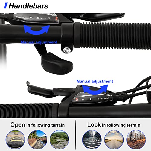 Hiland Road Hybrid Bike Urban City Commuter Bicycle With Disc Brake For Men Comfortable Bicycle 700C Wheels 24 Speeds Bikes Silver 57Cm #TOP4