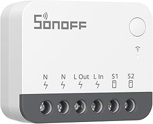 SONOFF ZBMINIR2 Zigbee Smart Switch, Zigbee 3.0 Lict Switch, Zigbee Smart Switch Works with Alexa & Google Home, Zigbee Hu…