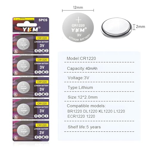 Pack de 10 pilas CR1220 de litio 3V para relojes y juguetes miniatura 2