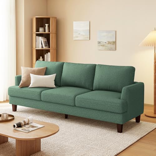 Image of Gericco Mid Century Modern 89 inch 3-Seater Couch for Living Room, Green