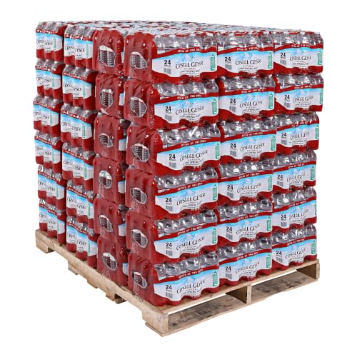CRYSTAL GEYSER SINCE 1977 Pallet Of 84 Cases, Of Alpine 100% Natural Spring Water, 24 16.9oz bottlesper Case, Bottled at The Source, Clear, (CGW24514PL)