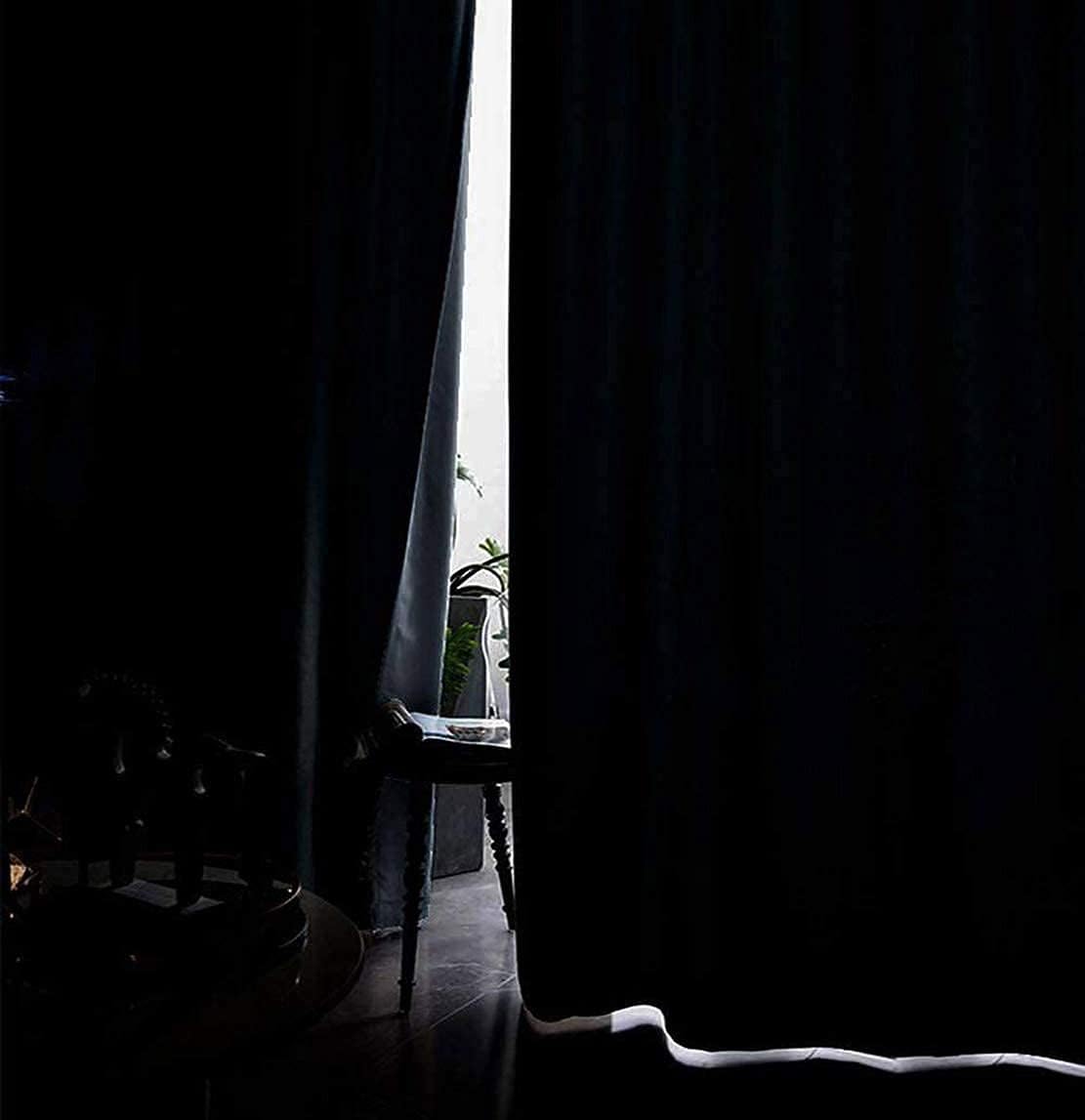 always4u 100% Blackout Curtains Eyelet for Bedroom Silver Soft Velvet Curtain Thermal Foil Printed Metallic Luxury Window Drapes for Home Decoration 1 Pair 46 * 54 - Image 5