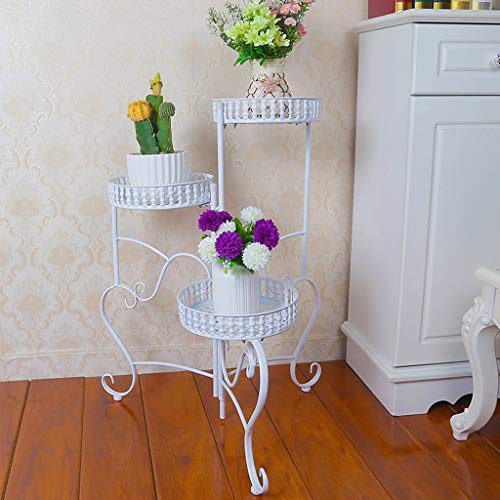 SZITW Porta Piante Multiplo Fioriera Moderna fioriera Multistrato in Ferro battuto Tipo Pavimento Balcone Soggiorno Interno Fiore fioriera Multifunzionale fioriera Porta Fiori Pianta