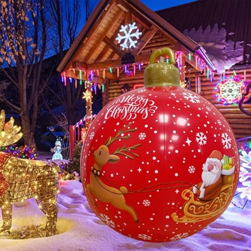 Décorations de Noël gonflables pour cour de 61 cm avec lumière LED intégrée