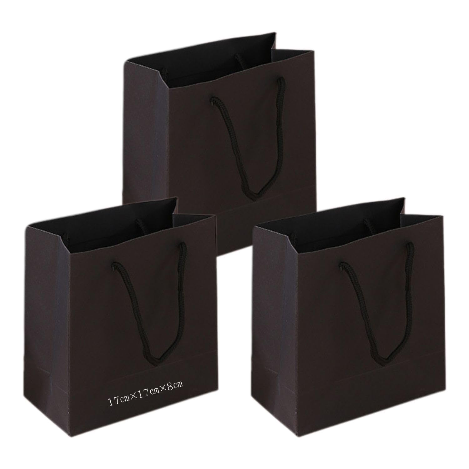 Amazon | ギフトバッグ プレゼント用 17×8×17cm ブラック 紙袋