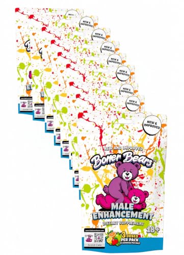 Boner Bears Elite Test Gummies for Men 10 Pack Box Vegan Enhance Vitality & Stamina Natural Ingredients