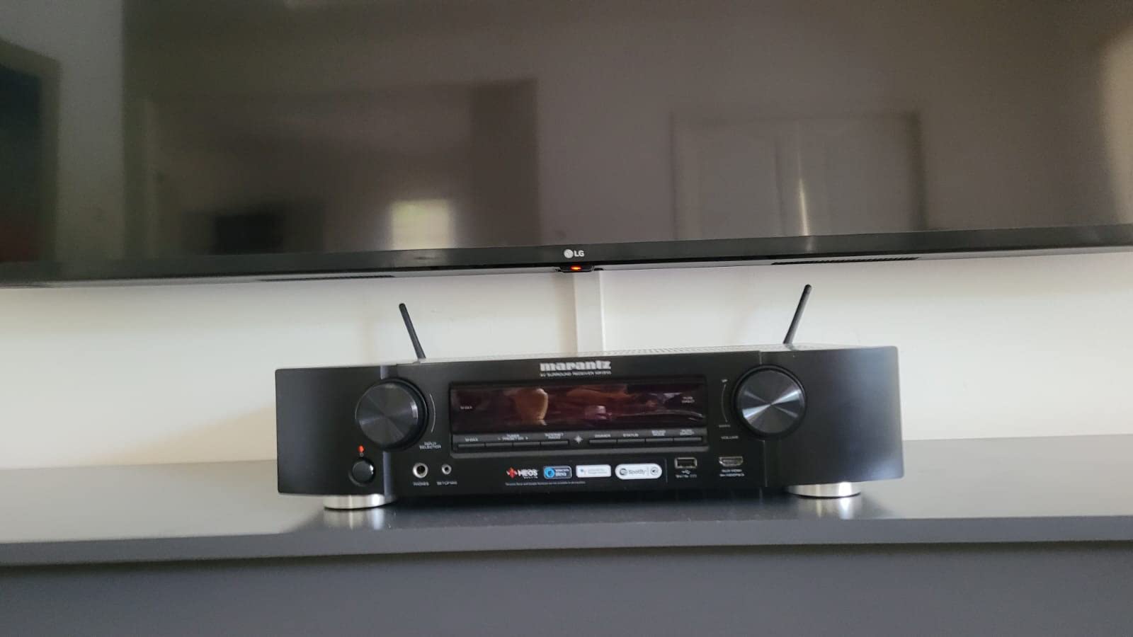 Marantz receiver front panel closeup