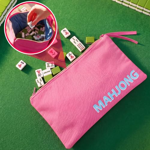 Bolsa para fichas Mahjong con forro de terciopelo miniatura 4