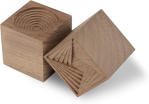 2 difusores de aceite esencial difusor cuadrado de aromaterapia natural de madera para automóvil oficina dormitorio