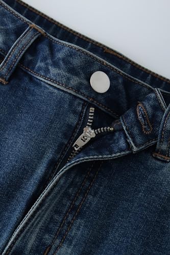 Women's Stretch Denim Maxi Skirt with Flare Hem, Fashion Long Skirt3