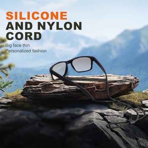3 peças de alças pretas ajustáveis para óculos de sol esportivos para homens e mulheres cordões de r