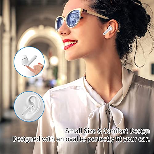 Hisoos Wireless Earbuds Bluetooth Active Noise Cancelling Headphone Wireless Ear Buds In-Ear Headphones With Charging Case Ipx7 Waterproof Earphones For Iphone Android,Music Game Call (White) #TOP3