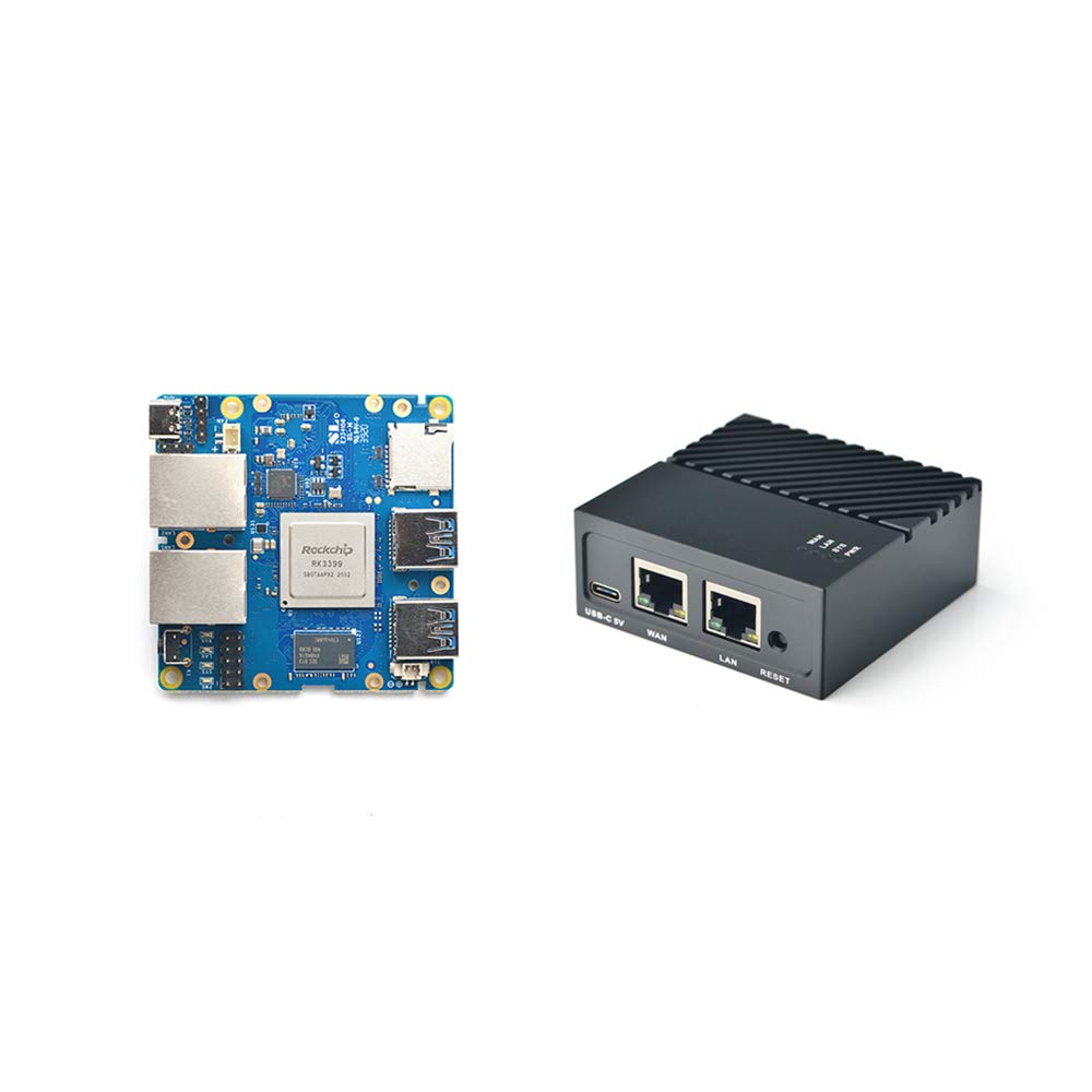 NanoPi R2S Mini Router Open Source, Dual Ethernet Gbps, 1GB DDR4, RK3328 Per Gateway Smart Home E IoT