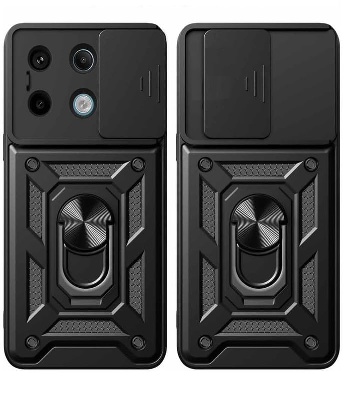 SmartPoint Shutter Ring Case for Redmi Note 13 5G, Military Grade Protection Phone Case with Slide Camera Cover/Rotation 360 Ring Stand Hard Case for Redmi Note 13 5G - Black (B0CW9VQH1V) Amazon Price History, Amazon Price Tracker