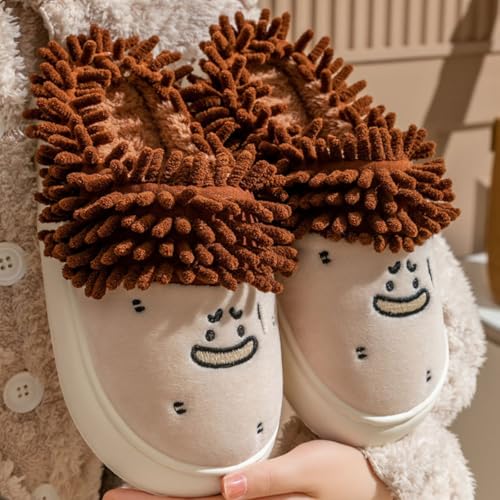 Cute Fuzzy Slippers for Women, Womens Funny Fluffy Plush Warm Memory Foam House Slippers2