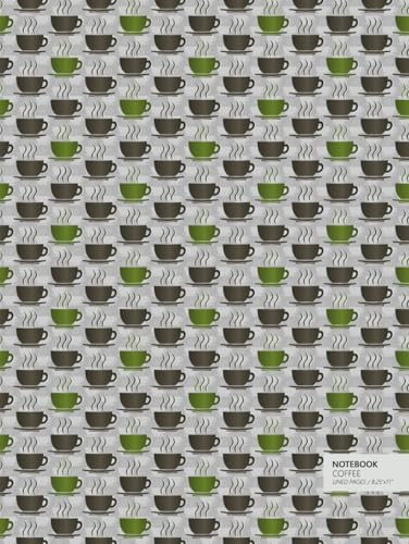 Coffee Notebook - Lined Pages - 8.25" x 11" - Hardback: (Pistachio Edition) Large Hard Cover 192 pages (8.25 x 11 inches / 20.96 x 27.94cm / Near A4)