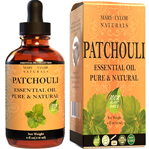 Patchouli Essential Oil (4 oz) by Mary Tylor Naturals 100% Pure Essential Oil, Therapeutic Grade, Pogostemon cablin