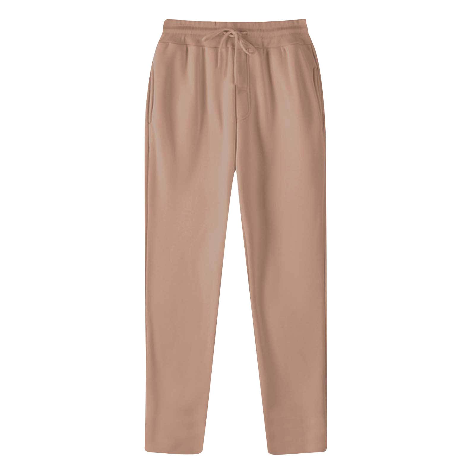 Sweatpants for Men Baggy Drawstring Elastic Waist Joggers with Pockets Stretch Business Casual Workout Pants