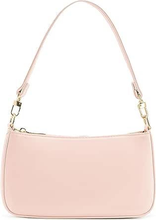 NIUEIMEE ZHOU Shoulder Bag for Women Retro Vegan Leather Classic Clutch Tote HandBags Purses with Zipper Closure