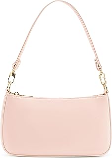 NIUEIMEE ZHOU Shoulder Bag for Women Retro Vegan Leather Classic Clutch Tote HandBags Purses with Zipper Closure