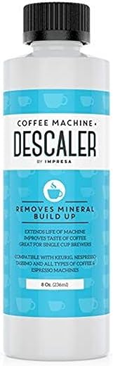 IMPRESA Coffee Machine Descaler (2 Uses Per Bottle) - Made in the USA - Universal Descaling Solution, Compatible with Nespresso, Delonghi and All Single Use Coffee and Espresso Machines