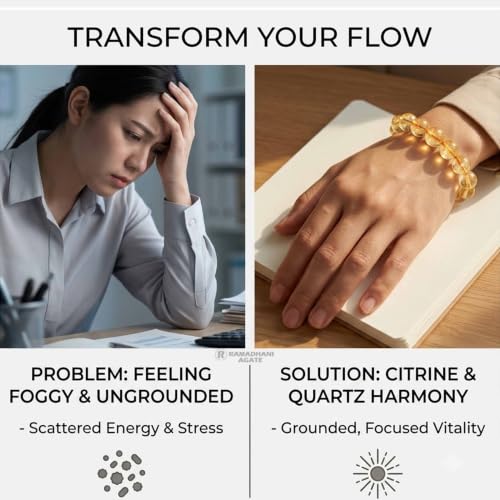 Image of Citrine Bracelet Yellow | Certified & Energized Crystal Bracelet for Wealth, Prosperity & Financial Luck | 8mm Natural Gemstone Beads | Reiki Healing Bracelet for Men, Women, Boys & Girls (Pack of 1)