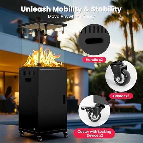 41000btuoutdoorheaterpropanepatioheatercsacertificatedoutdoorheaterwithlockablewheelstemperedglasspropaneoutdoorheaterforpatiobackyardbalconypoolsideblack Urban Country Home Decor 41000 btu outdoor heaterpropane patio heatercsa certificatedoutdoor heater with lockable wheelstempered glasspropane outdoor heater for patiobackyardbalconypoolsideblack urban country home decor