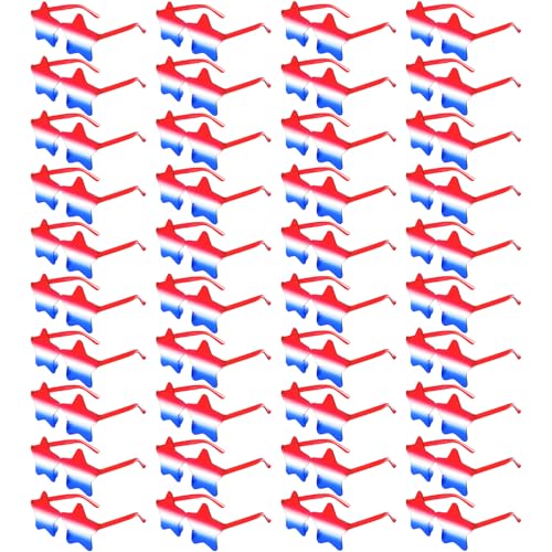 YWL 40 Pack 4th of July Sunglasses Star Shaped Sunglasses Bulk Independence Day Party Favors Red White Blue Glassses