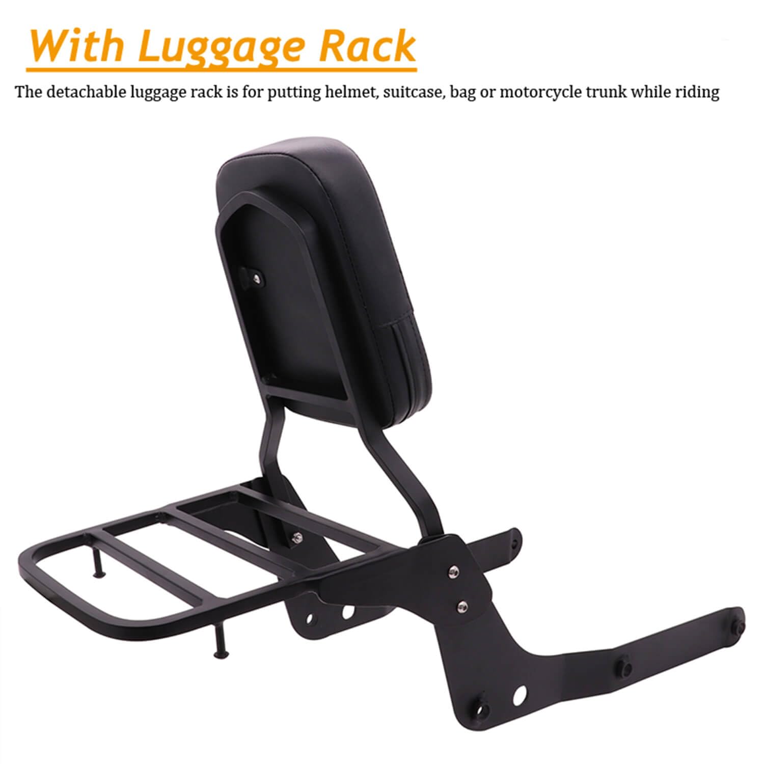 Gepäckträger Für Honda Shadow/Ace/Aero 750 - Schwarz/Chrom, Abnehmbar & Stabil