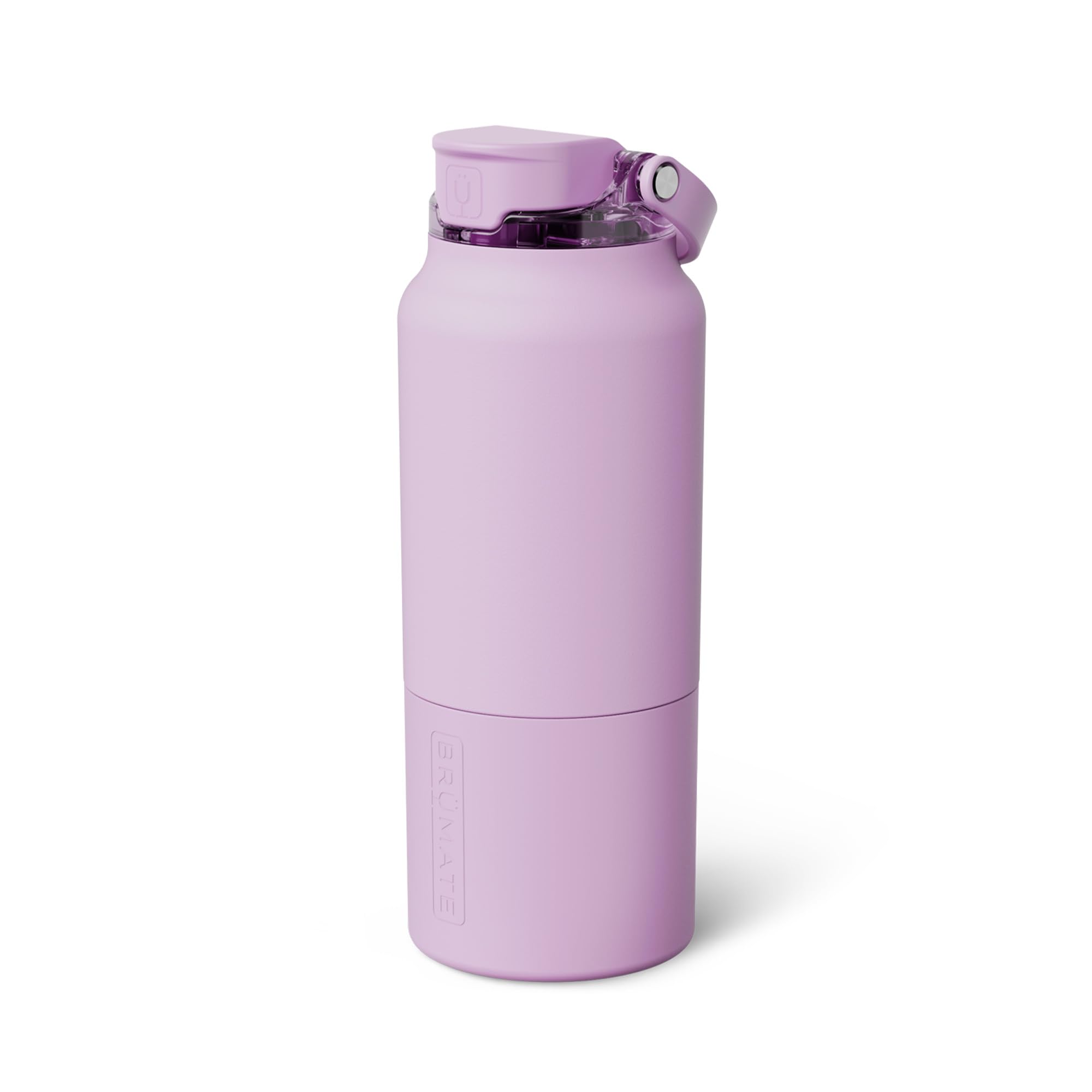 BrüMate Rise 100 ml Water Bottle with Covered Silicone Straw – 100% Leakproof Insulated Water Bottle – Soft Silicone Spout – Made of Stainless Steel – 100% Leakproof – Lavender