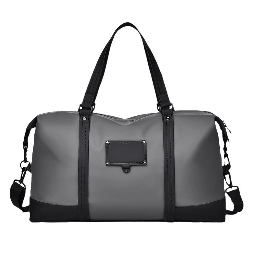Borsone da Viaggio Borsa da viaggio d'affari, bagaglio a mano for viaggi brevi, borsa a tracolla, a for il tempo libero per Uomini Donne Palestra Sportiva(Grey)