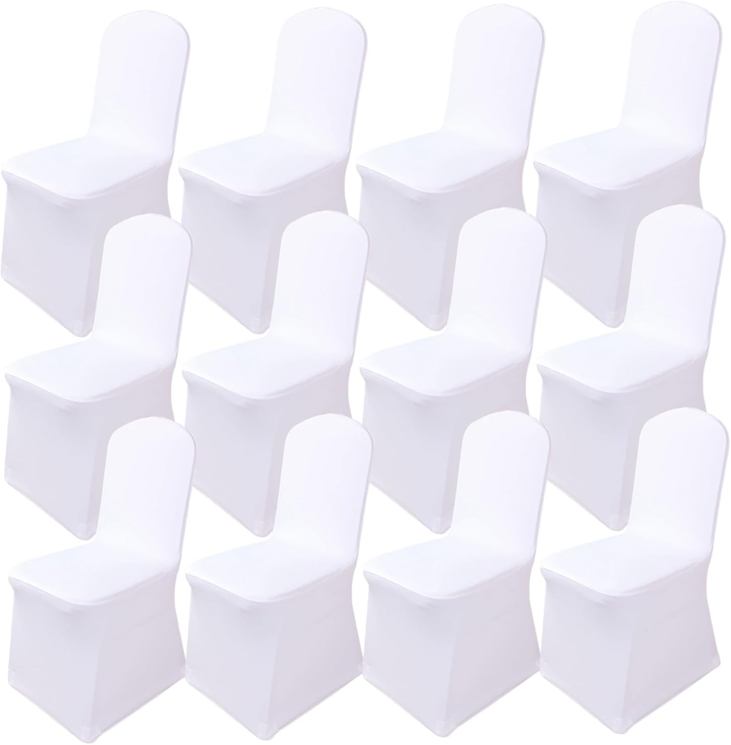 12Pcs Chair Cover Stretch Spandex Folding Chair Covers Washable Removable Slipcovers Protector for Wedding Party Dining Room Banquet Event