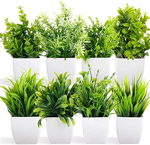 WYTE ORIGIN Artificial Potted Plants Green Artificial Plastic Euc...