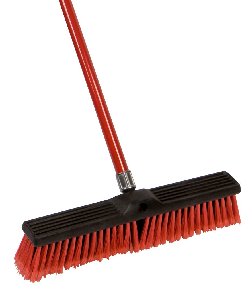 Large 18'' Multi-Surface Push Broom with Alloy Handle