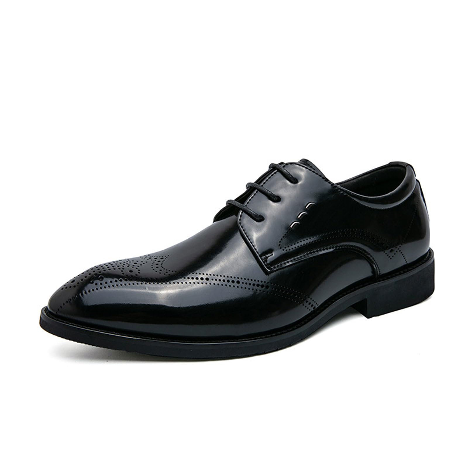 Scarpe da Lavoro retrò da Uomo Comode Classiche Stringate Oxford Brogue