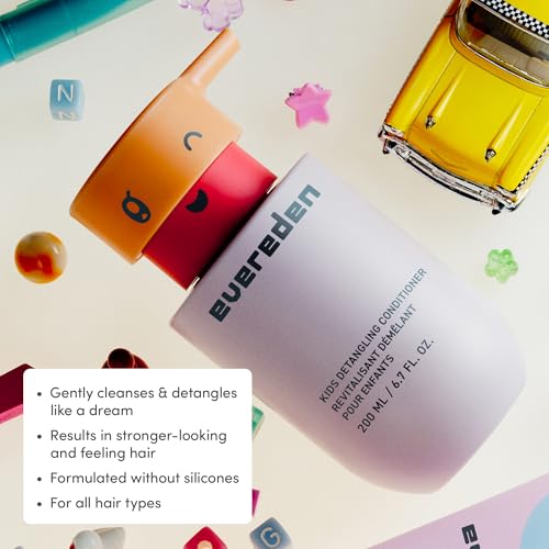 Image of Evereden Kids Shampoo | Detangling Shampoo for Girls with Curly or Straight Hair | Clean, Non-Toxic, and Gentle Haircare | Sulfate-Free, Hypoallergenic, Safe for Daily Use | 6.7 fl oz (Pack of 2)