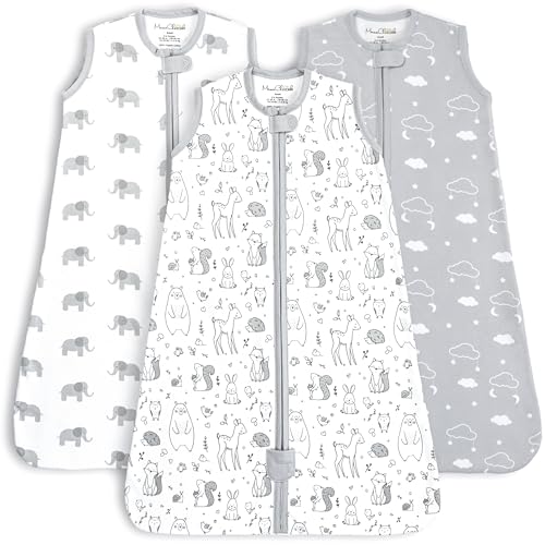 Image of Mama Cheetah Baby Sleep Sack 0.5 TOG, Organic Cotton Baby Wearable Blanket with Two-Way Zipper, Swaddle Transition Baby Sleeping Bag for Newborn Infant Toddler Boy Girl, 6-12 Months