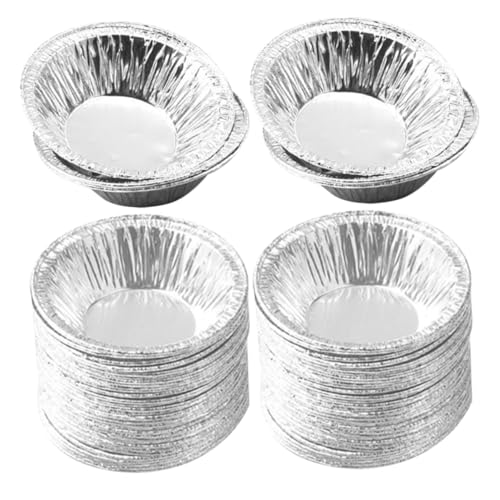 LABRIMP 500 Piezas Unidades Mini Moldes de Aluminio para Tartaletas y Quiches Resistentes y Apilables para Repostería Fiestas Camping y Uso Profesional