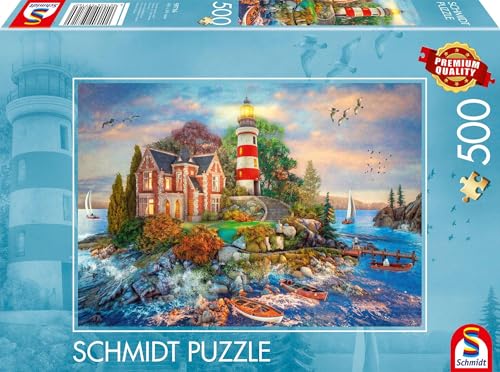 Schmidt Spiele 59716 Phare sur Le Rocher, Puzzle de 500 pièces