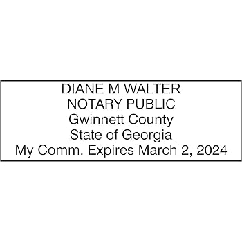 Amazon Com Georgia Notary Rectangle Stamp Office Products
