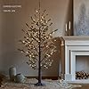 Litbloom pre lit faux noway christmas pine tree lights 6ft 126 warm white led for indoor outdoor home decoration  urban country home decor