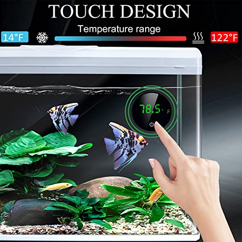 Aquarium Thermometer Digital, Fish Tank Thermometer, Reptile Terrarium Thermometer, Incubator Thermometer, Fish Tank Accessories With Led Display And Usb Rechargeable Cordless, Range Of 14-122℉ #TOP1