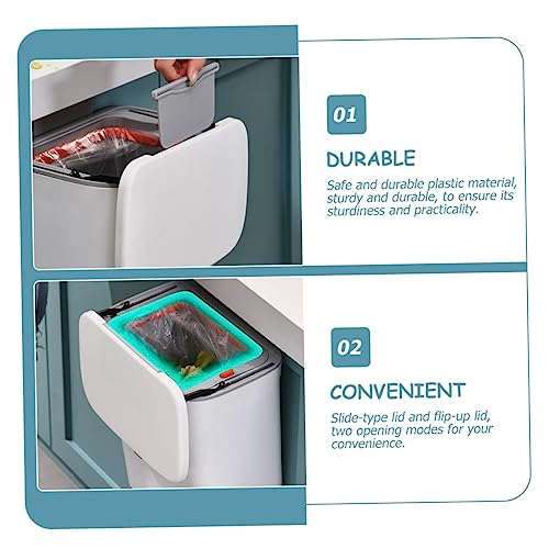 Contenedor de basura rectangular plástico para colgar miniatura 3