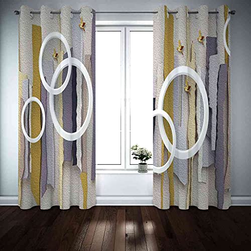 Rideaux occultants 100% polyester isolant thermique à oeillets 3D - 4