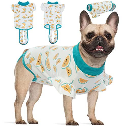 IDOMIK Recovery Suit for Dogs Cats After Surgery, Recovery Shirt for Male Female Abdominal Wound Bandagen, Suppstitute E-Collar & Cone, Pets Onesie After Surgery Wear, Anti-Licking Snuggly Bodysuit Cover