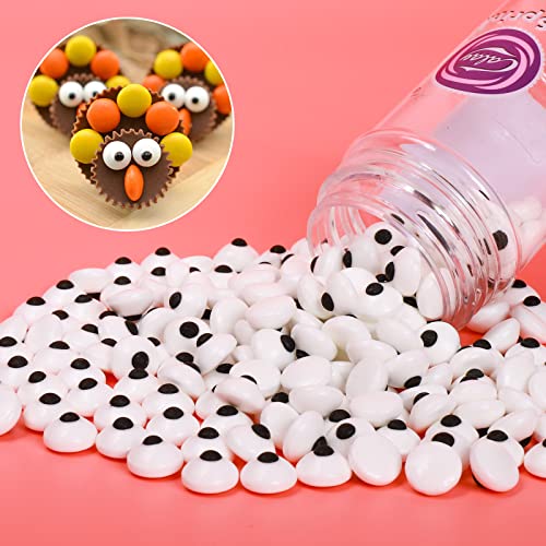 Image of Candy Eyes for Decorating Edible Small Candy Eyes Eyeballs Halloween Sprinkles for Cake Cupcakes Toppers Cookies Baking Decoratings Christmas (1cm Eyes)