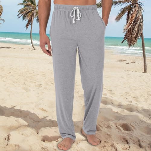 Pajama Pants Men,Pajama Cotton Lightweight Sleep & Lounge Pant Pj Bottoms With Pockets And Button Fly, S-3XL2