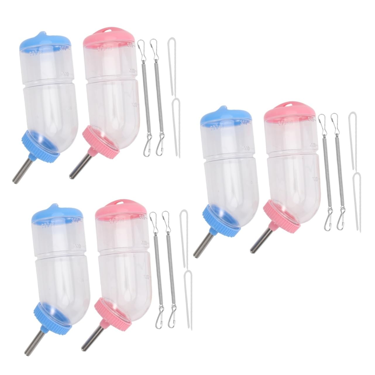 Housoutil 6stücke Wasserspender Für Haustiere Transparente Trinkflasche Mit Kugelventil Geeignet Für Kaninchen Meerschweinchen Und Andere Kleintiere Zufällige Farben